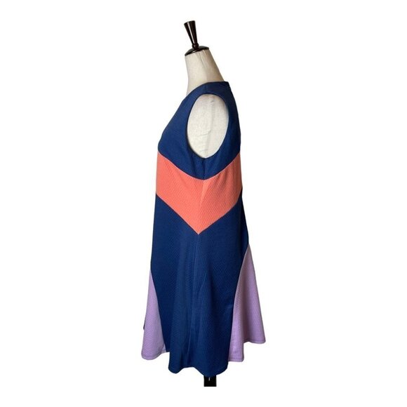 Hutch Anthropologie Blue Pink And Purple Color Block Fit And Flare Dress XXL - Picture 5 of 9